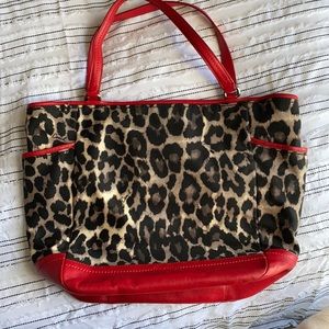 Cheetah coach tote